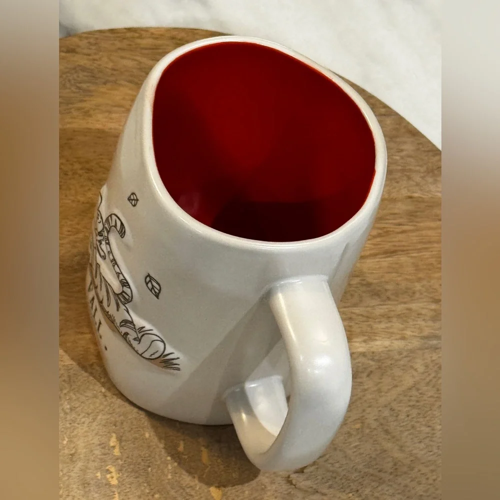 Rae Dunn Disney “Fall” Tigger Large Coffee Mug Cream With Orange Interior